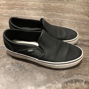 Black Leather VANS